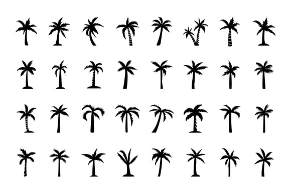 96 Palm Tree Vector Icons  in Icons - product preview 1