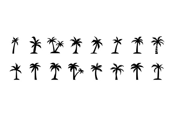96 Palm Tree Vector Icons  in Icons - product preview 2