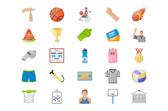 50 Basketball Vector Icons in Icons - product preview 1