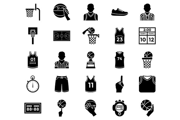50 Basketball Vector Icons in Icons - product preview 2