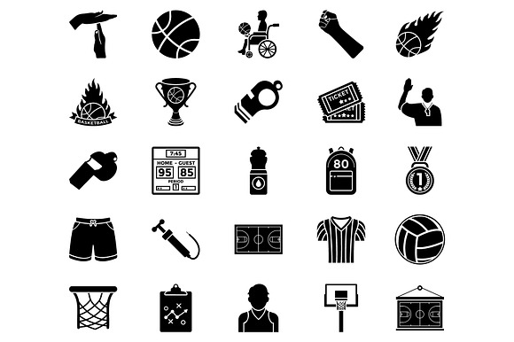 50 Basketball Vector Icons in Icons - product preview 3