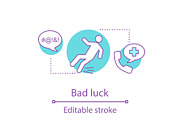 Bad luck concept icon