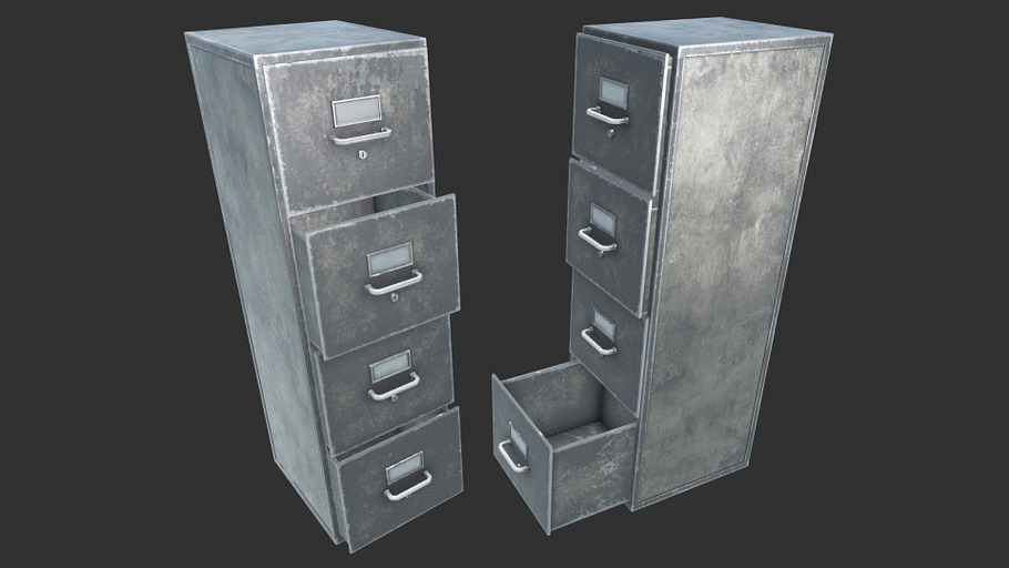 File Cabinets PBR in Furniture - product preview 1