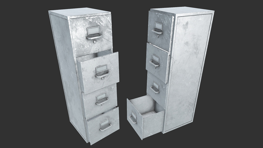 File Cabinets PBR in Furniture - product preview 3