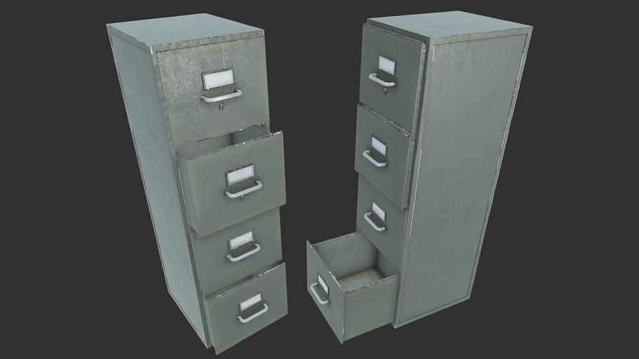 File Cabinets PBR in Furniture - product preview 4