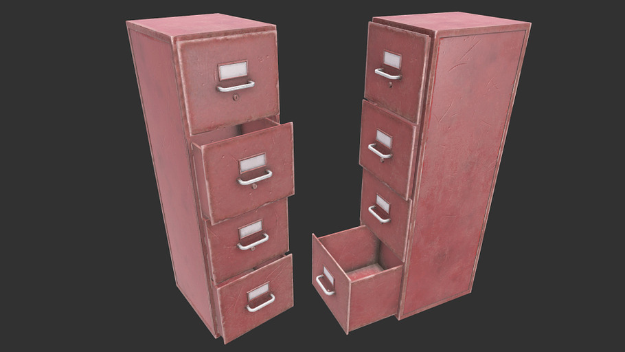 File Cabinets PBR in Furniture - product preview 6