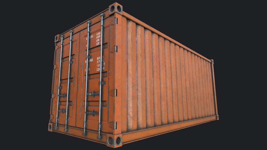 Cargo Container PBR in Urban - product preview 2