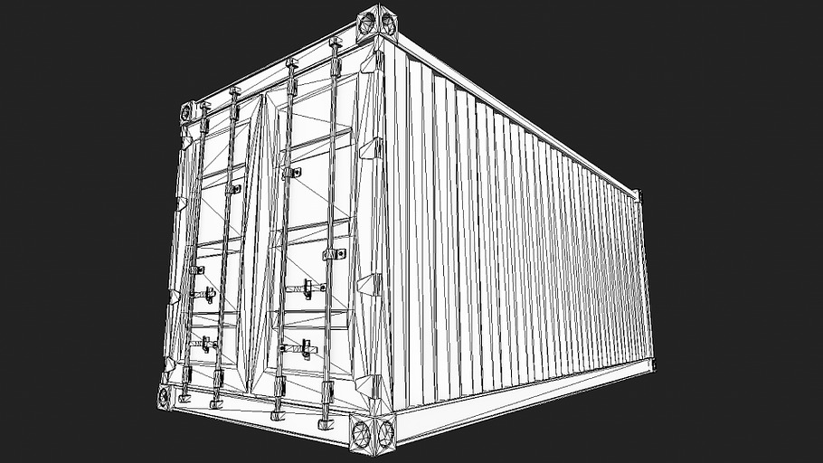 Cargo Container PBR in Urban - product preview 6