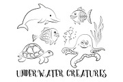 Sea Creatures Contours