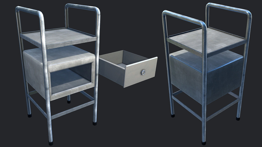 Industrial Bedside Table in Furniture - product preview 2