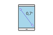 Smartphone screen size color icon