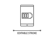 Smartphone battery linear icon