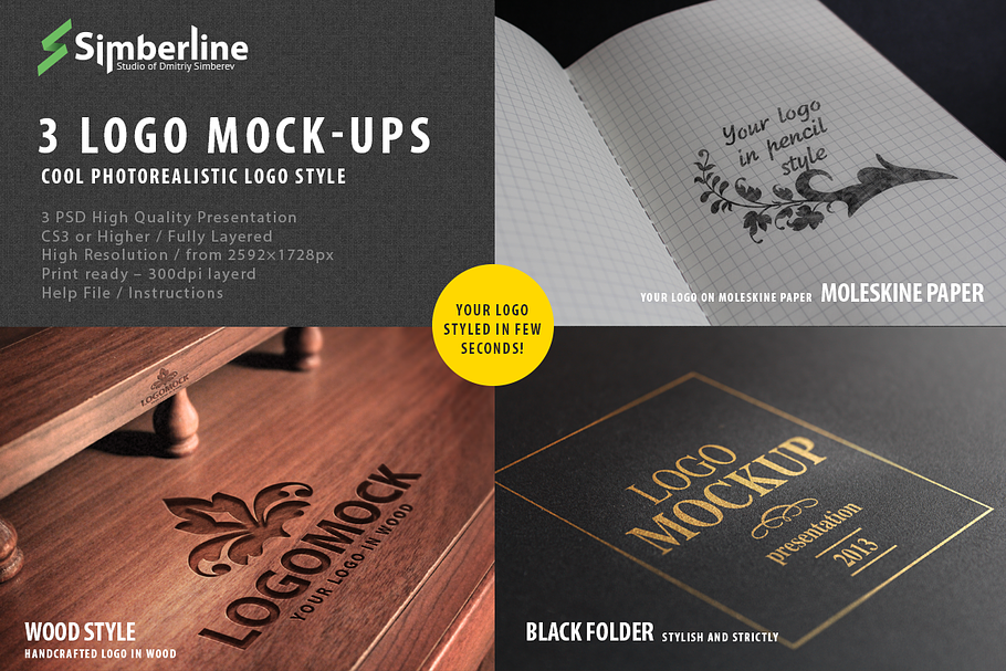 Photorealistic Logo Mock-Ups in Branding Mockups - product preview 8