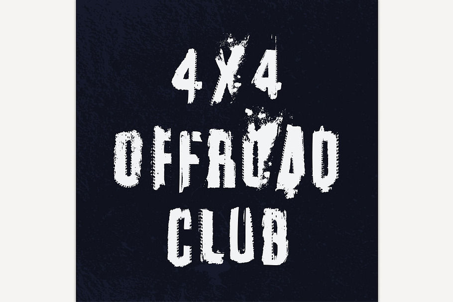 Off-Road Club Lettering