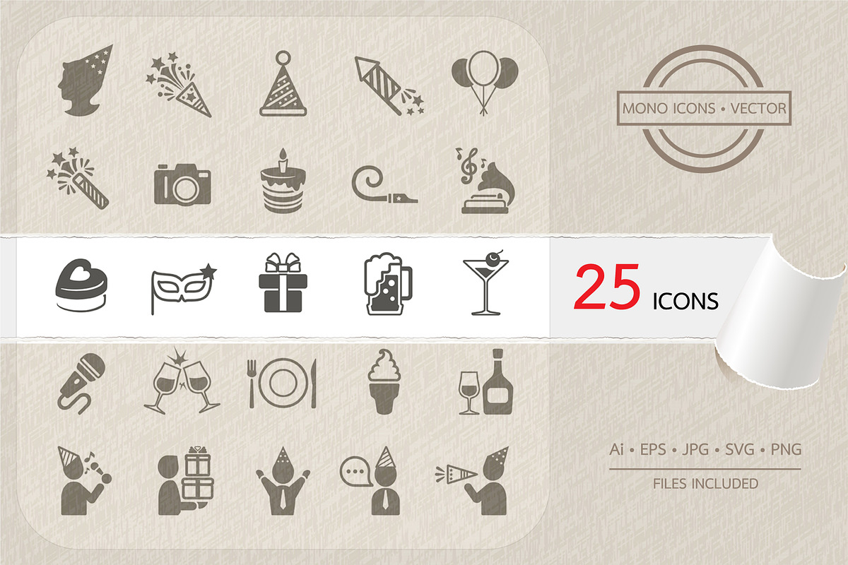 Celebration and Party icons set in Icons - product preview 8