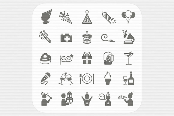 Celebration and Party icons set in Icons - product preview 1