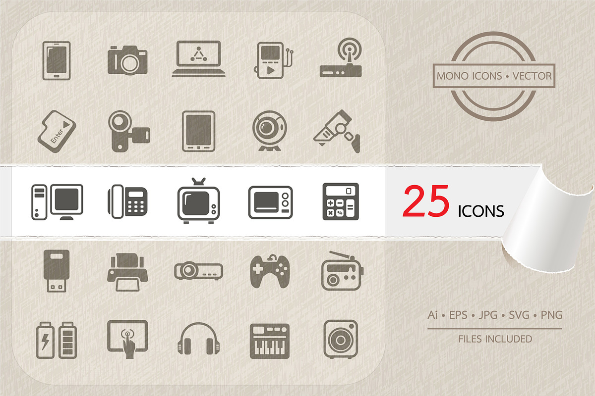Electronic Device icons set in Icons - product preview 8