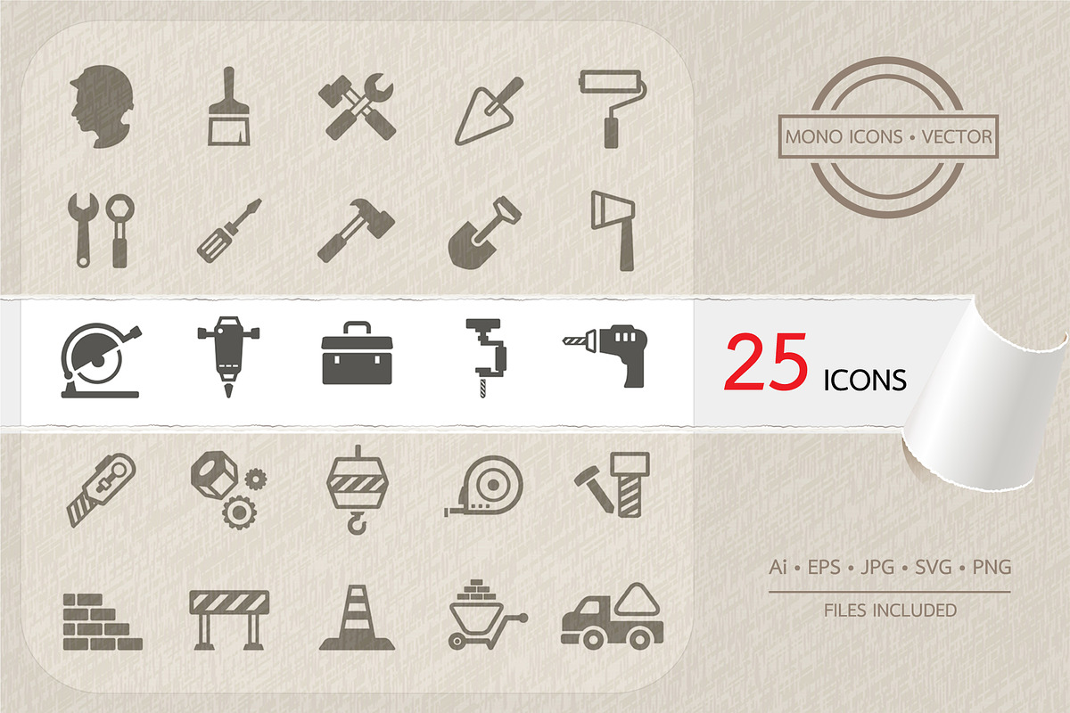 Construction icons set in Icons - product preview 8