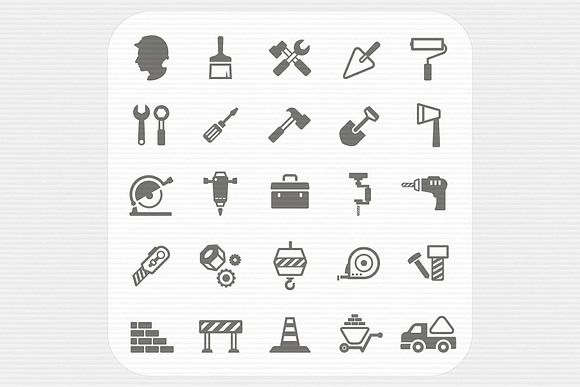 Construction icons set in Icons - product preview 1