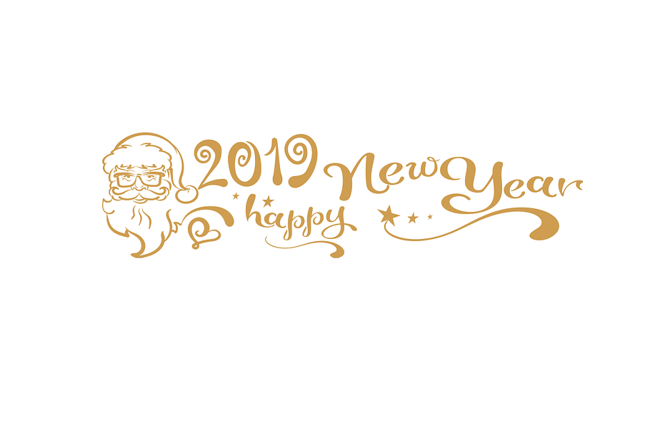 2019 Happy New Year card in Illustrations - product preview 8