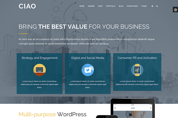 CIAO - Multi-Purpose WordPress Theme in WordPress Business Themes - product preview 2