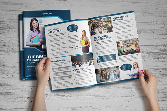 Education Bifold Trifold Brochure in Brochure Templates - product preview 1