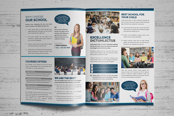 Education Bifold Trifold Brochure in Brochure Templates - product preview 2