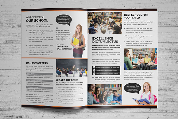 Education Bifold Trifold Brochure in Brochure Templates - product preview 11