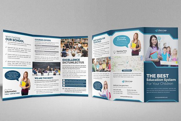 Education Bifold Trifold Brochure in Brochure Templates - product preview 14