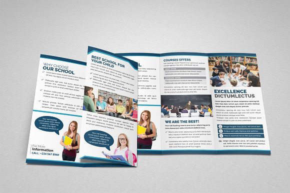 Education Bifold Trifold Brochure in Brochure Templates - product preview 15