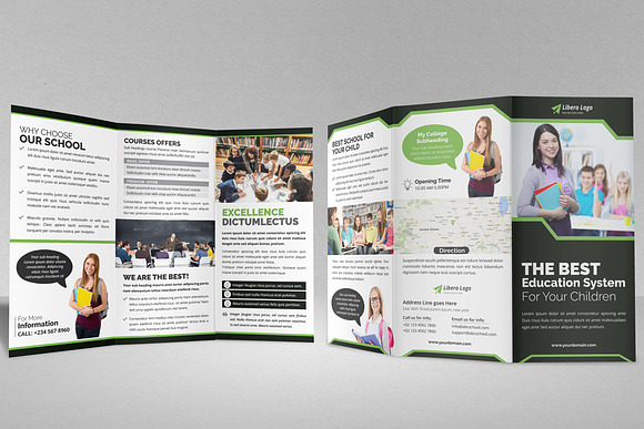 Education Bifold Trifold Brochure in Brochure Templates - product preview 17