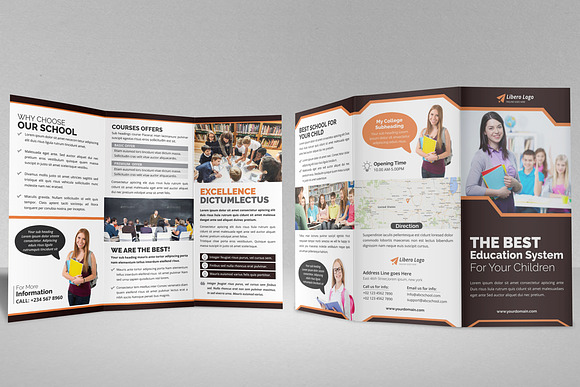 Education Bifold Trifold Brochure in Brochure Templates - product preview 20