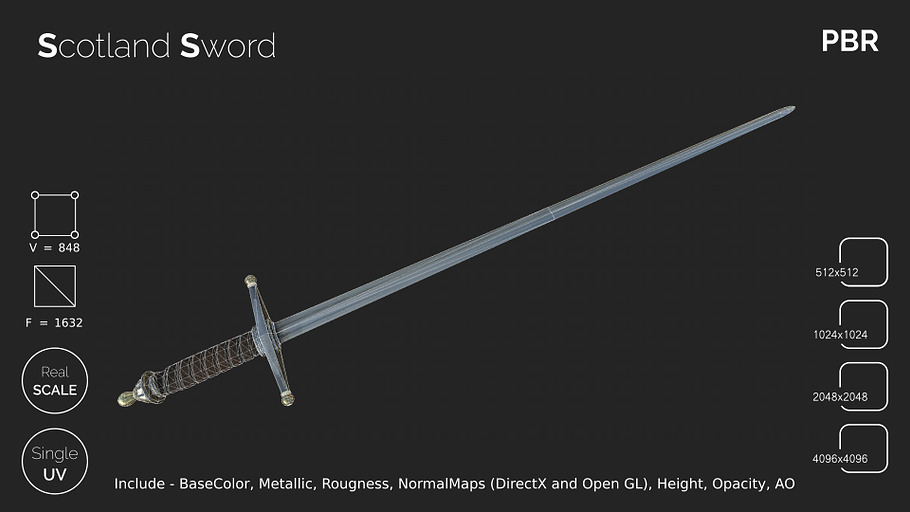 Scotland sword in Weapons - product preview 3