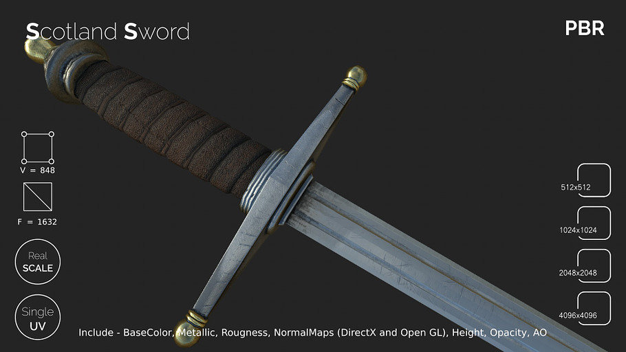 Scotland sword in Weapons - product preview 4