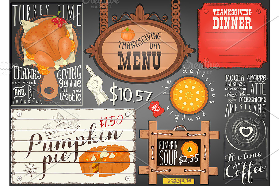 Thanksgiving Day Menu Placemat in Illustrations - product preview 8