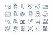 03 Outline INTERNET icons set