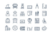 05 Outline SCHOOL EDUCATION icons