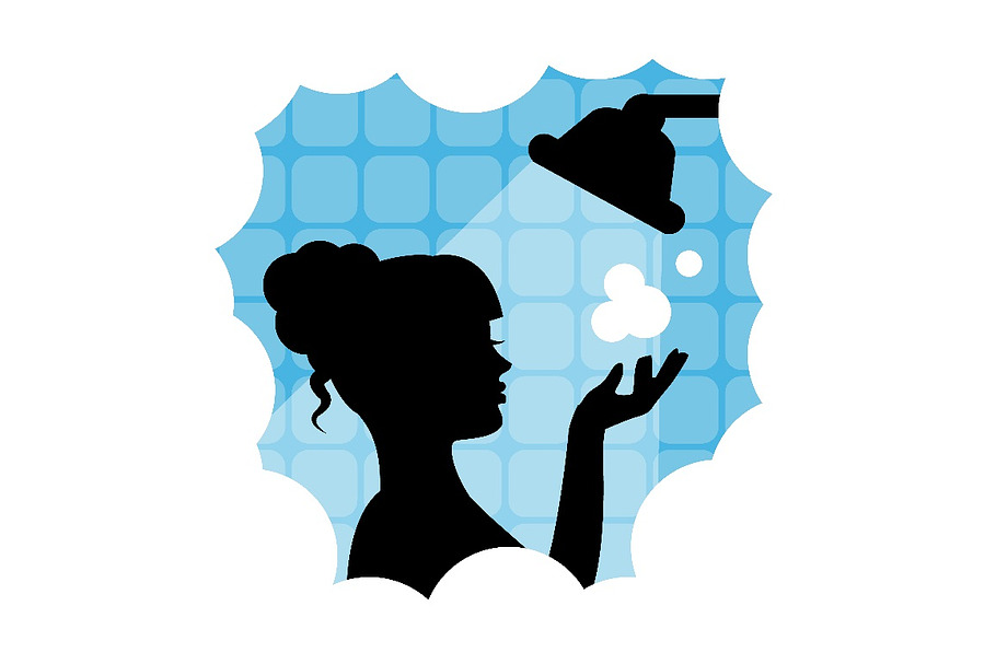 Woman taking a shower in Illustrations - product preview 8