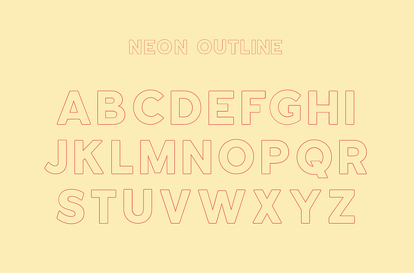 Neon - An Outline Font Bundle in Outline Fonts - product preview 7