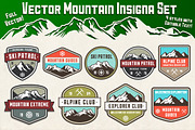 Vector Mountain Insignia Set