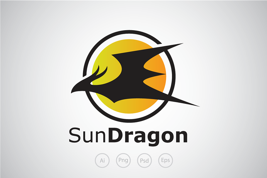 Sun Dragon Logo Template in Logo Templates - product preview 8