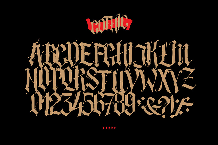 Gothic alphabet in vector! in Gothic Fonts - product preview 8