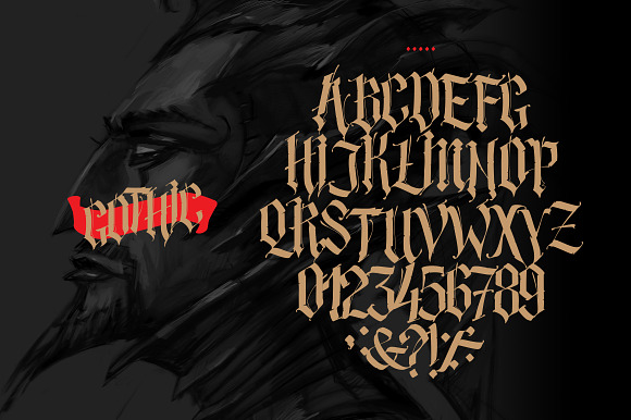 Gothic alphabet in vector! in Gothic Fonts - product preview 3