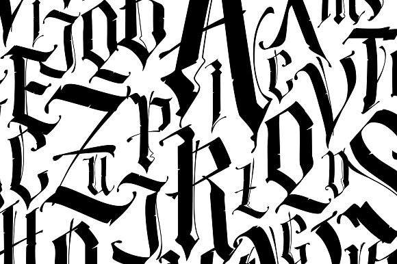Gothic alphabet in vector! in Gothic Fonts - product preview 4