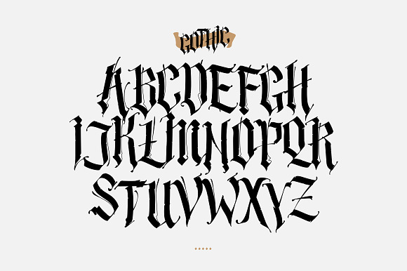 Gothic alphabet in vector! in Gothic Fonts - product preview 7