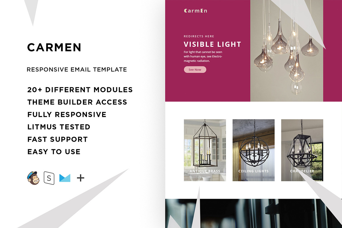 Carmen – Responsive Email template in Mailchimp Templates - product preview 8