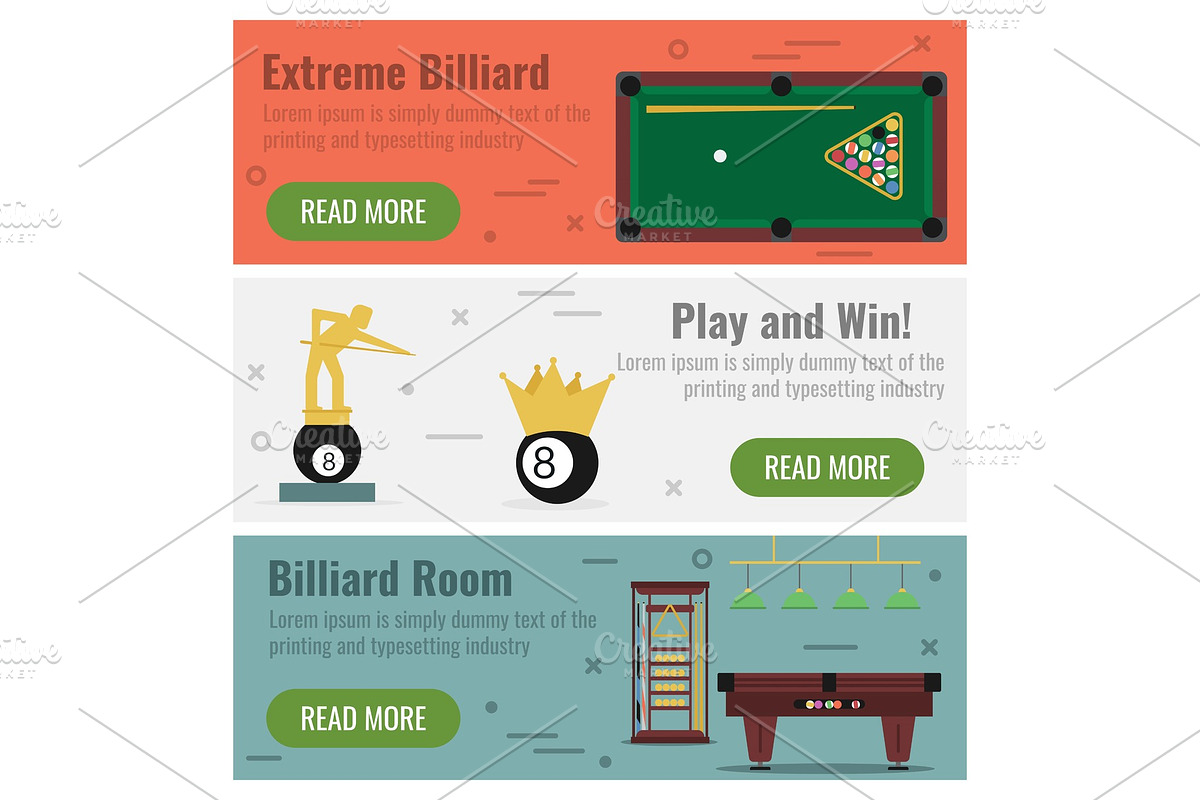 Three banner for Billiard in Textures - product preview 8