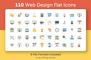 110 Web Design Flat Icons