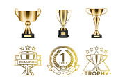 Gold Goblets and Round Emblems for