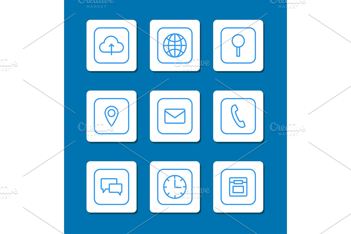 Mobile Phones Icons Collection in Objects - product preview 8